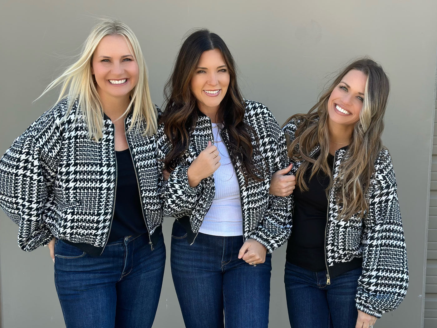 Black/White Houndstooth Jacket