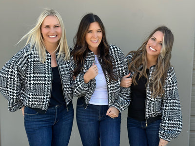 Black/White Houndstooth Jacket