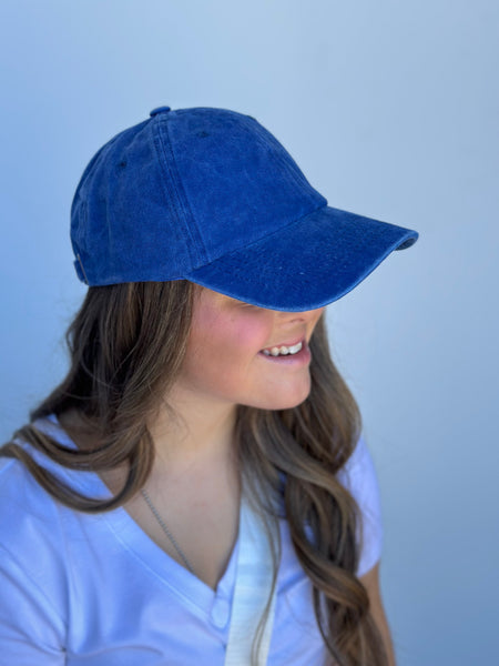 Blue Vintage Wash Baseball Hat-FINAL SALE – Love Letters