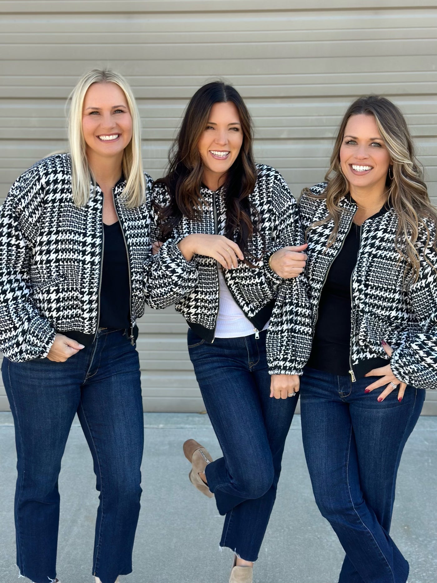 Black/White Houndstooth Jacket