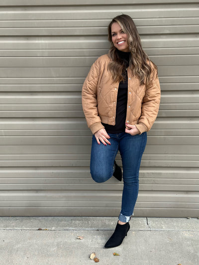 Quilted Bomber Jacket