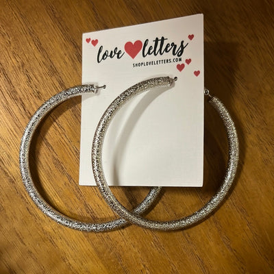 Hammered Gold/Silver Large Hoop