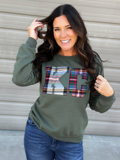 KC Tartan Plaid Sweatshirt