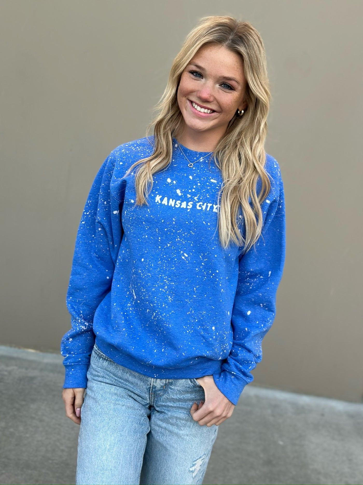 Heather Royal Bleached Sweatshirt