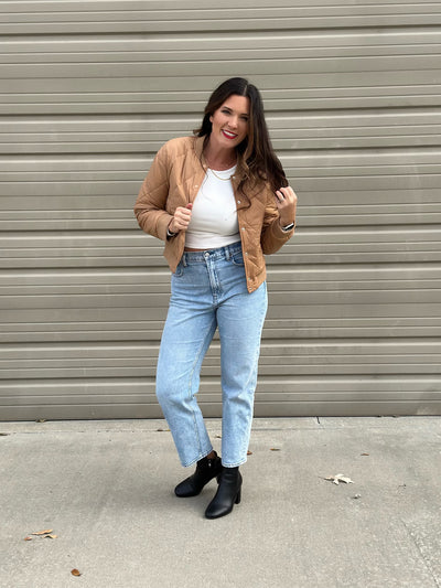 Quilted Bomber Jacket