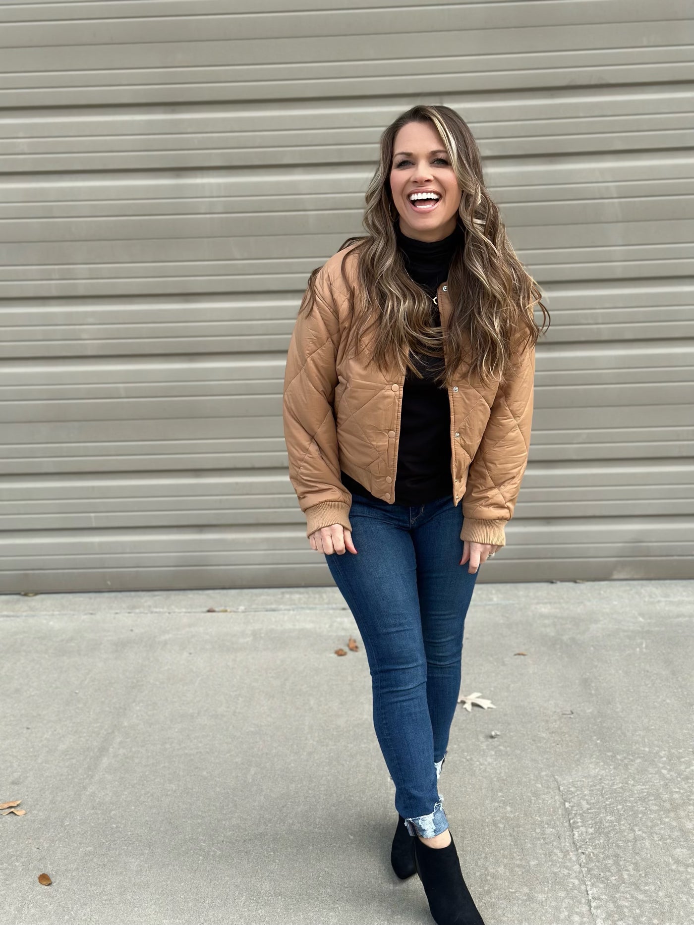 Quilted Bomber Jacket