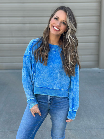 Mineral Washed cropped sweatshirt