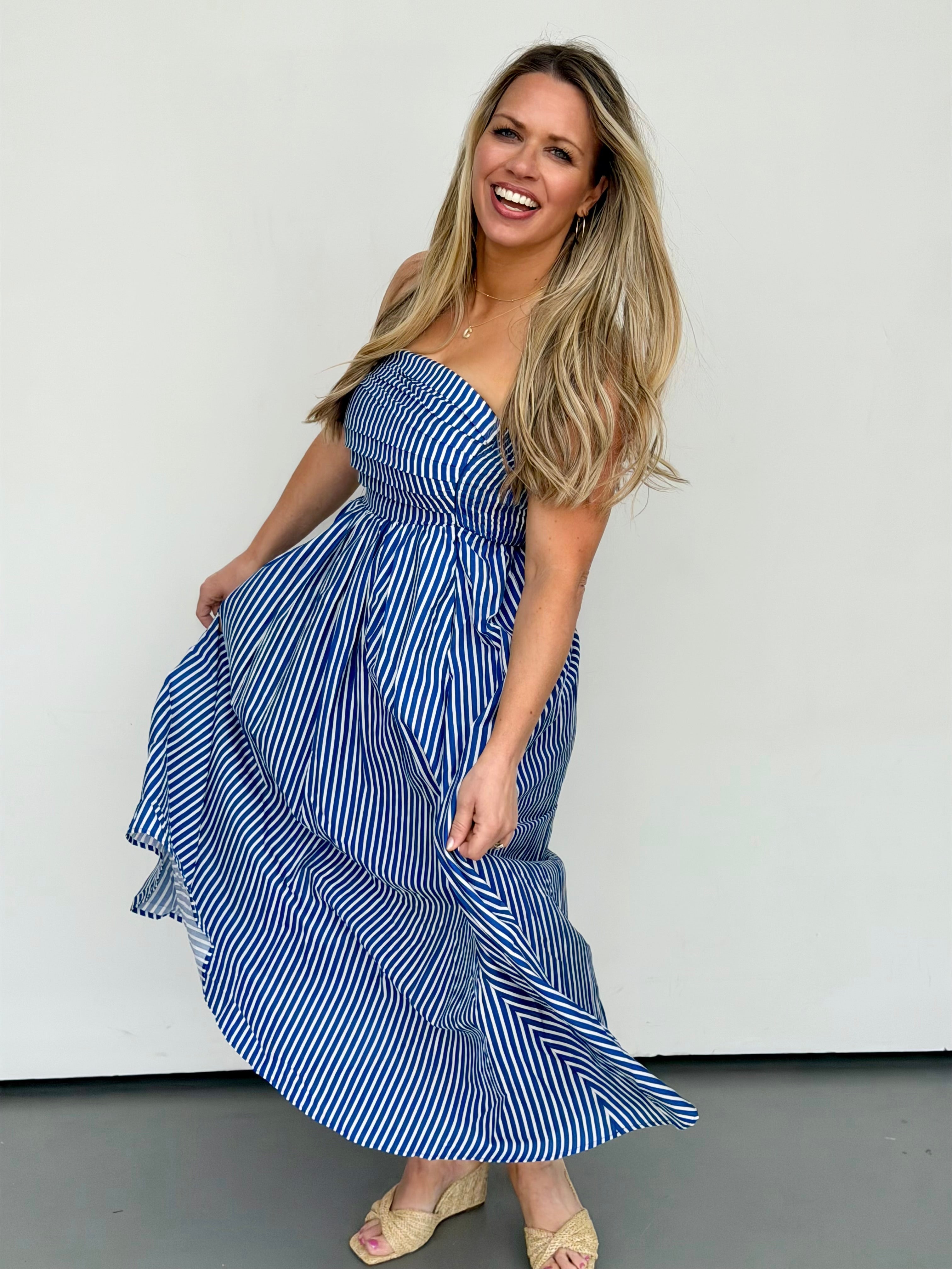 Demi Strapless Stripe Dress – Love Letters