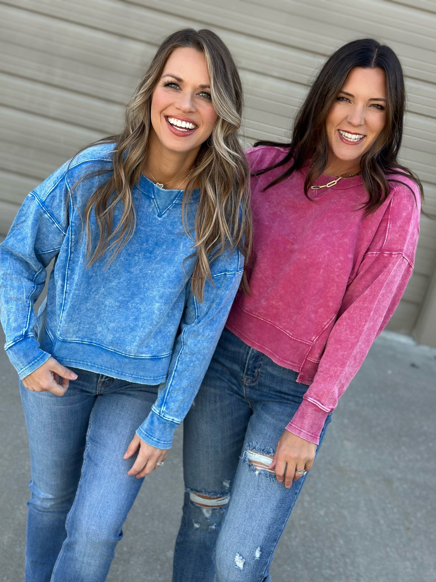 Mineral Washed cropped sweatshirt