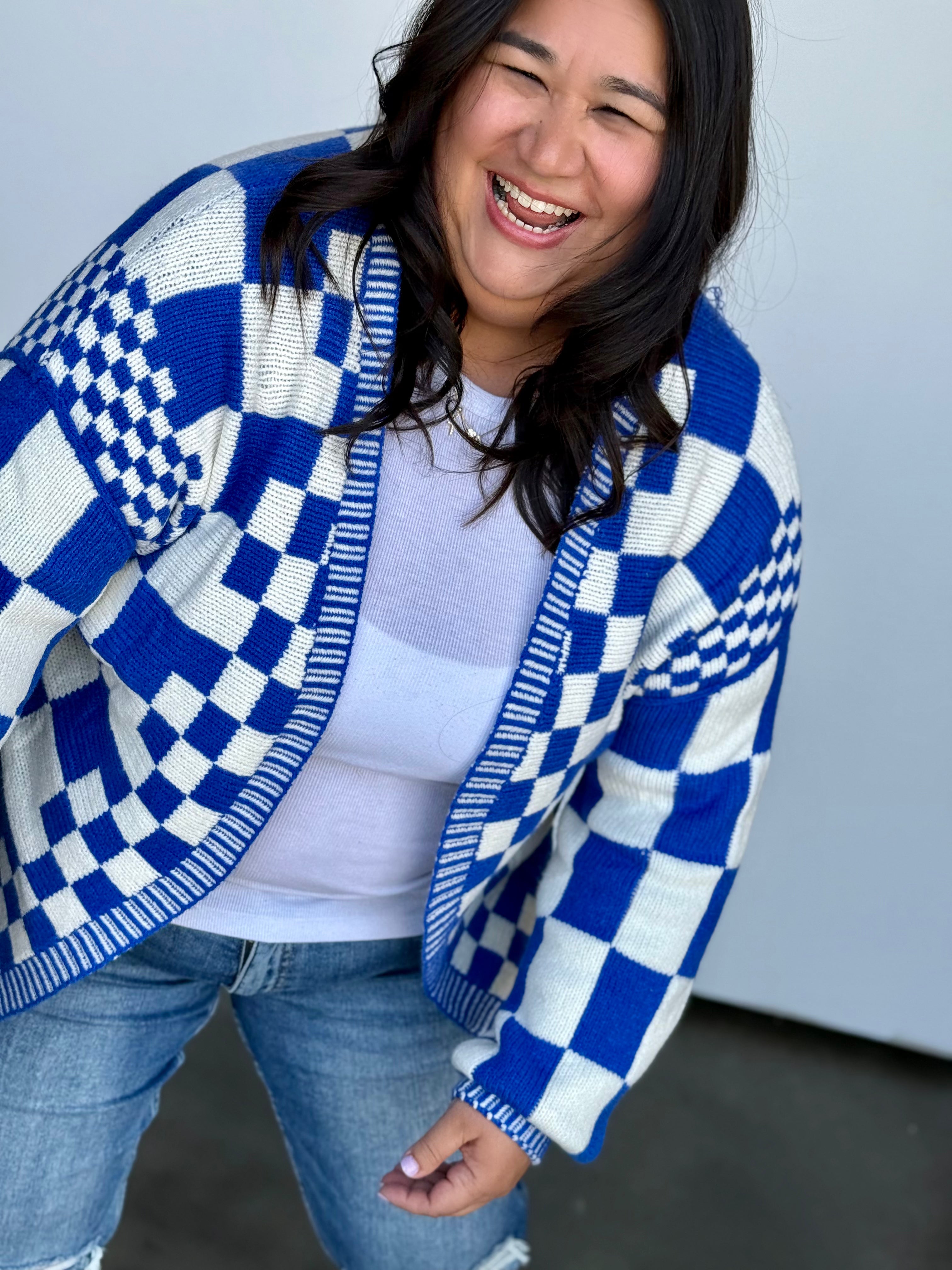Blue Checkered Cardigan – Love Letters Blue Checkered Cardigan – Love Letters