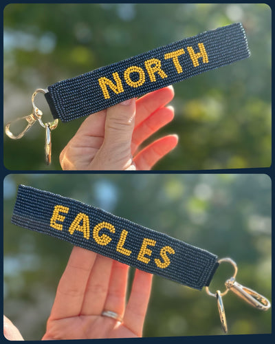 Beaded Liberty North Keychain