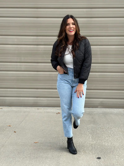 Quilted Bomber Jacket
