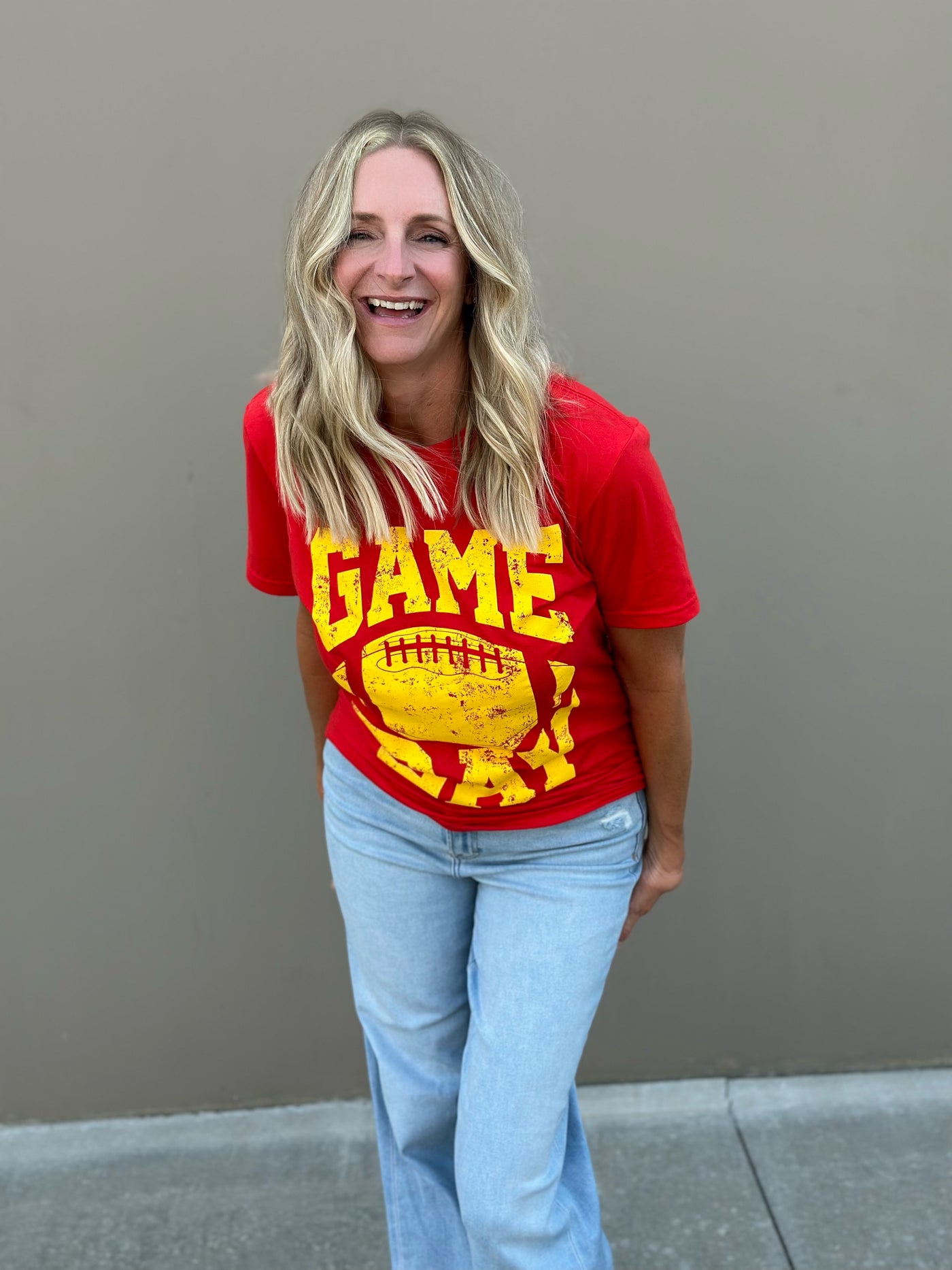 Red and Gold Game Day Tee