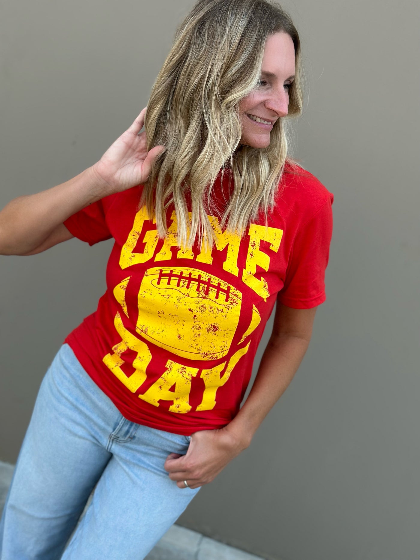 Red and Gold Game Day Tee