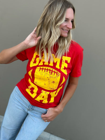 Red and Gold Game Day Tee