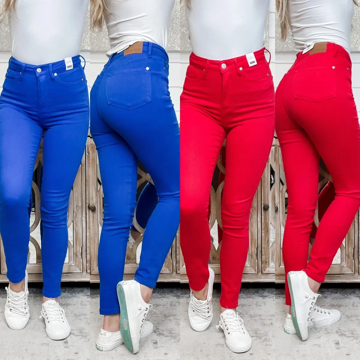 Judy Blue Red/Blue Jeans
