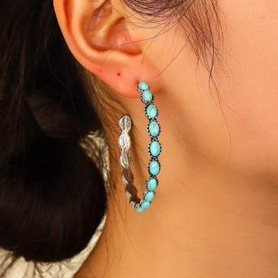 Turquoise Hoop Earring