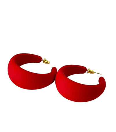 Red & Blue Hoop Earring