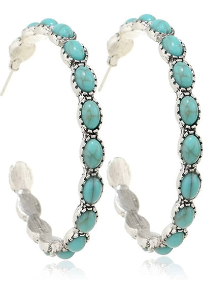 Turquoise Hoop Earring