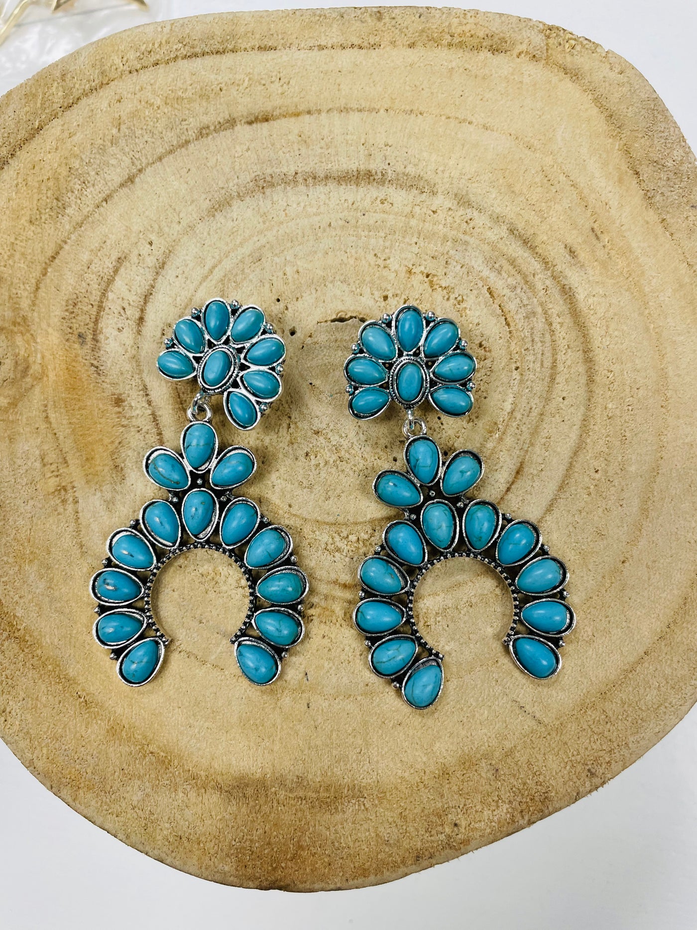 Turqouise Crescent Earring