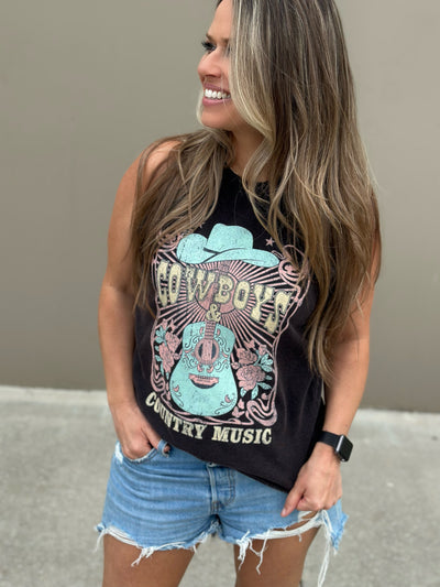 Cowboys & Country Music Muscle Tank-FINAL SALE