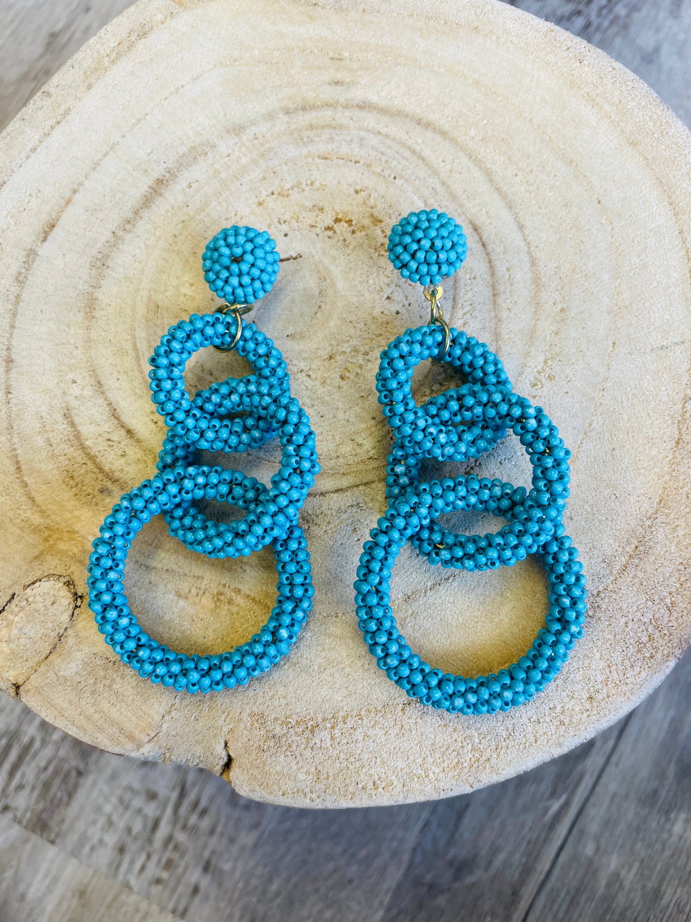 Turquoise Triple Circle Earring