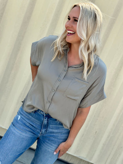 Sage button down FINAL SALE