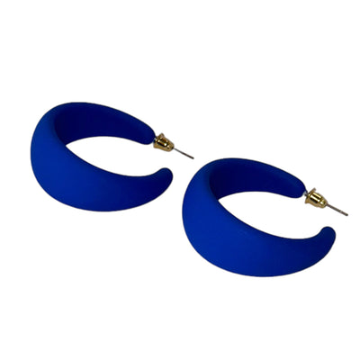 Red & Blue Hoop Earring