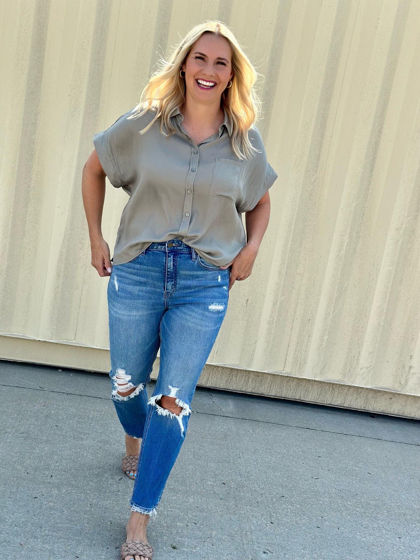 Sage button down FINAL SALE