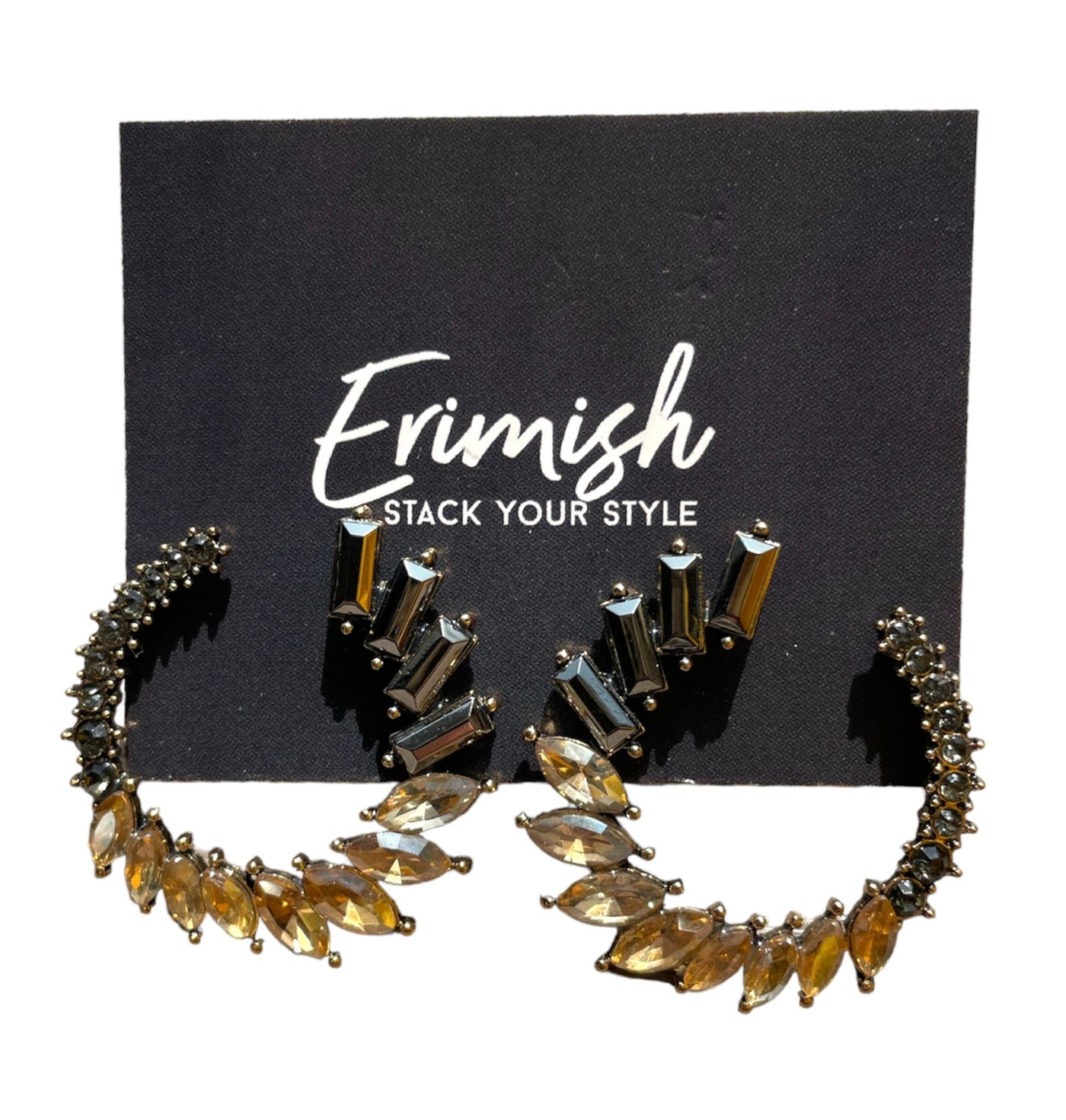 Erimish Baguette & Stone Earring