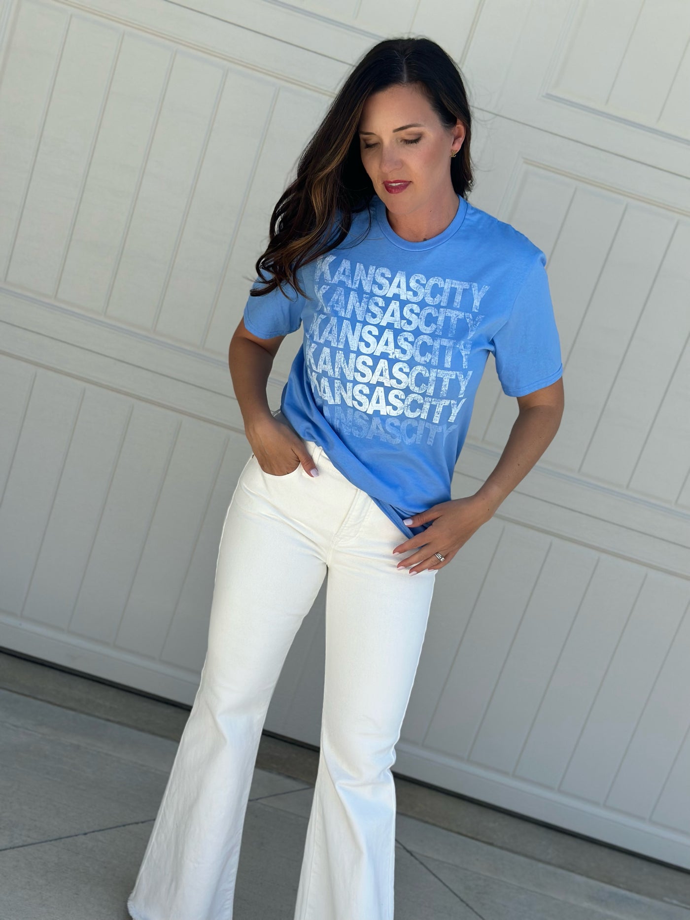 White Risen Flare Jeans-FINAL SALE