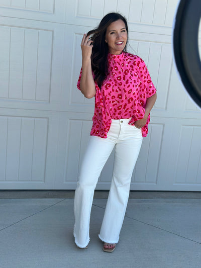 White Risen Flare Jeans-FINAL SALE