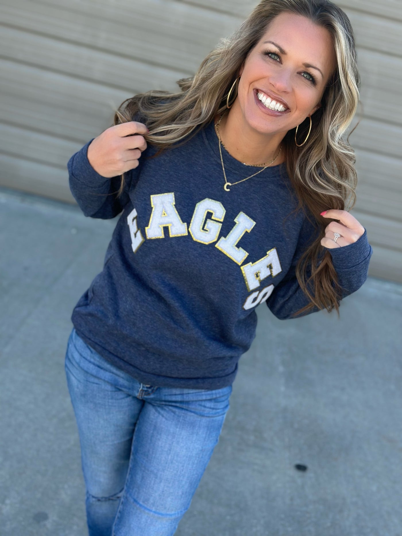 Varsity Lettering EAGLES Sweatshirt