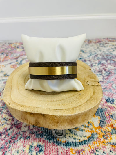 Leather & Metal Cuff
