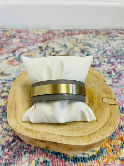 Leather & Metal Cuff