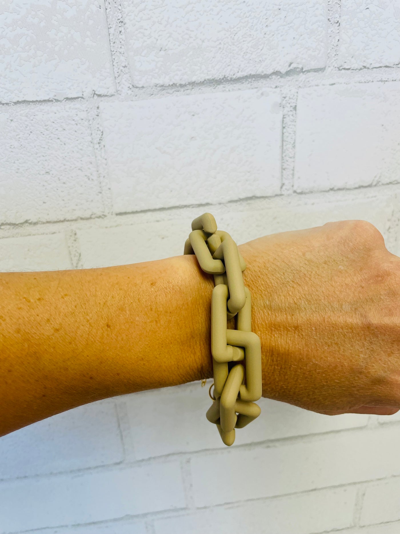Tan Chain Link Bracelet