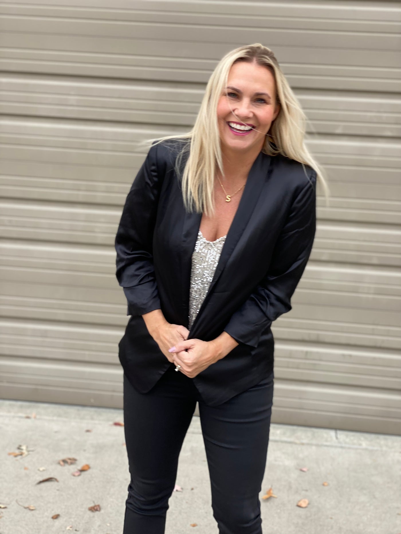 Satin Blazer- FINAL SALE