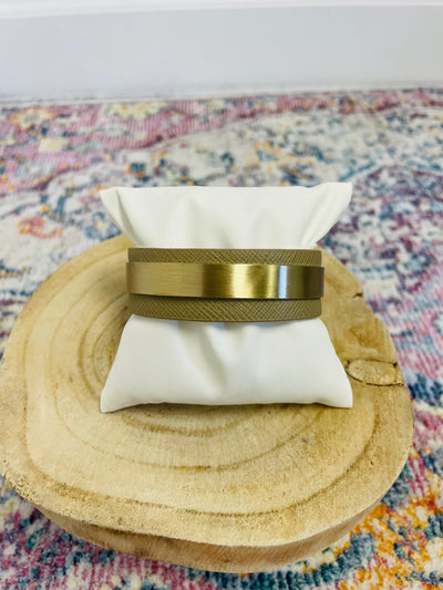 Leather & Metal Cuff