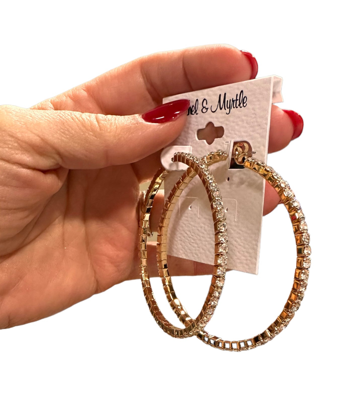 Large Rhinestone Hoop