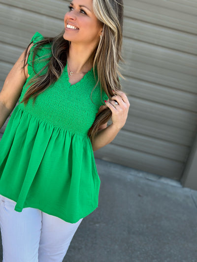 Rouched Top Green, Pink, or Black- Final sale