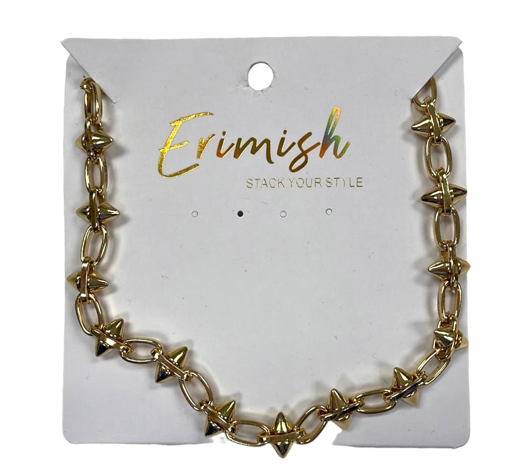 Erimish Spike Gold Necklace